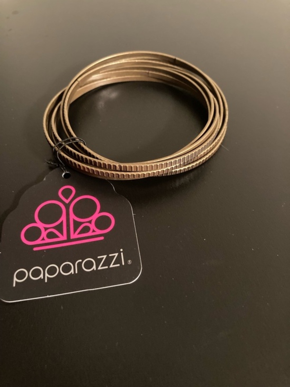 Paparazzi Antique Gold Textured Stackable Bangles